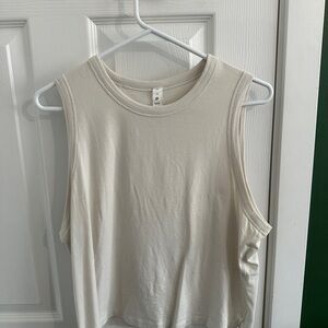 Lululemon Athletica Cropped White Muscle Tee